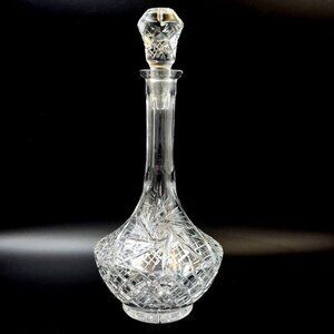 Crystal Ship Decanter – Pinwheel & Etched Star Thatch